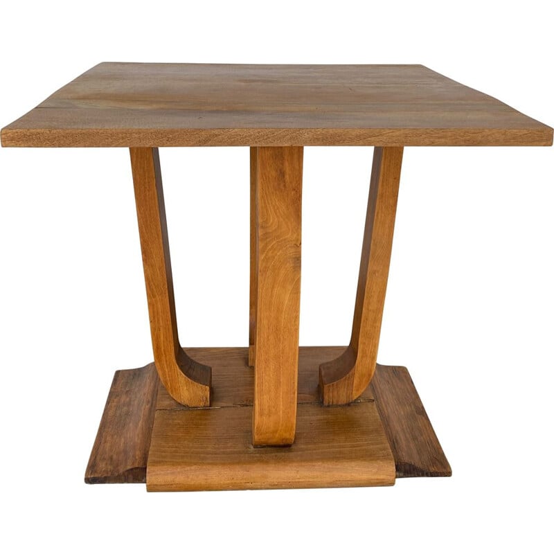 Vintage oak tea table stand Art Deco 1930