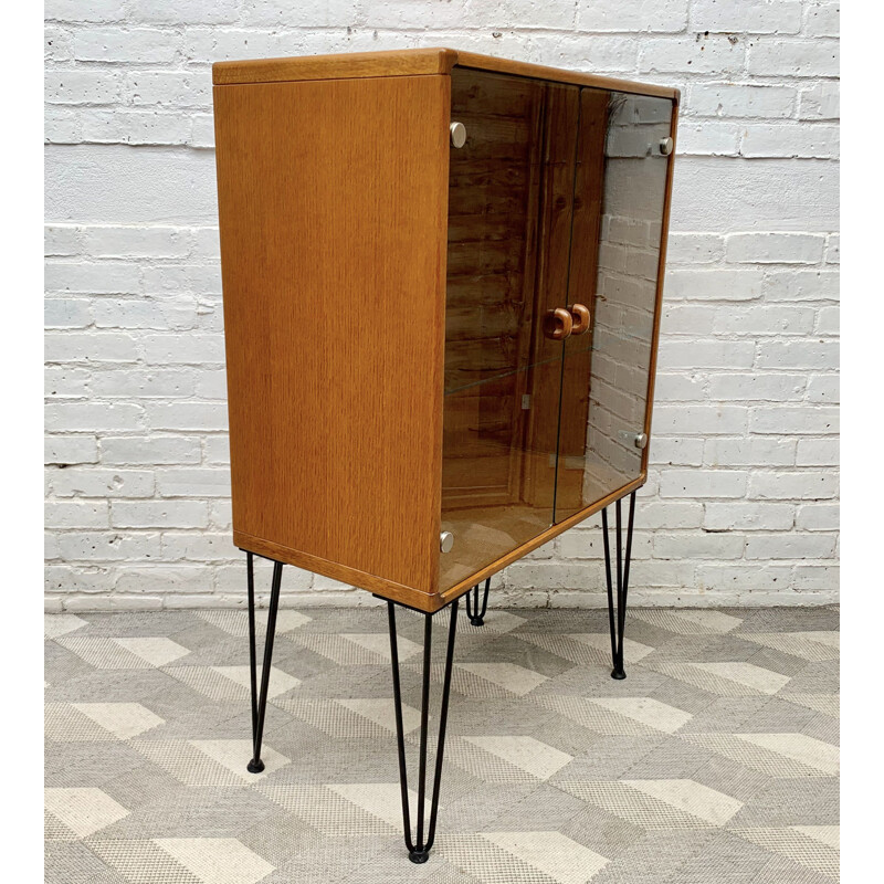 Armoire bar Vintage en verre Bookshelf Cabinet by Stag