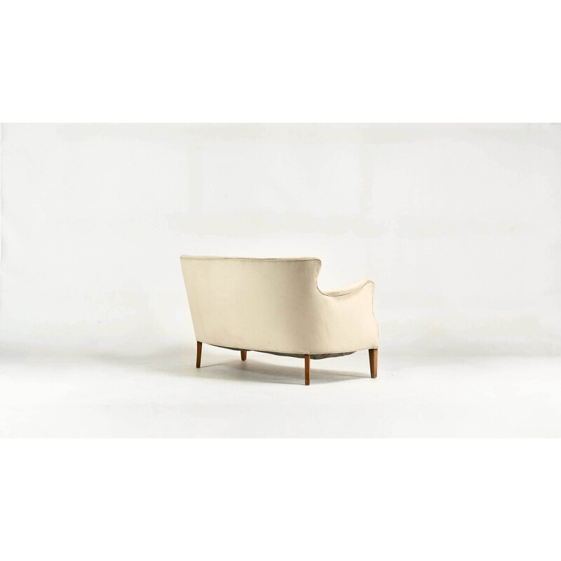 Vintage concave bench Frits Henningsen Denmark, C.1940.