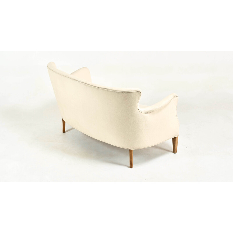 Vintage concave bench Frits Henningsen Denmark, C.1940.