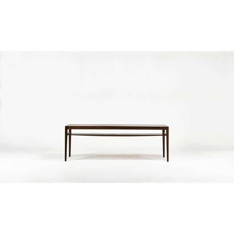 Vintage rosewood coffee table Ludvig Pontoppidan Denmark 1960