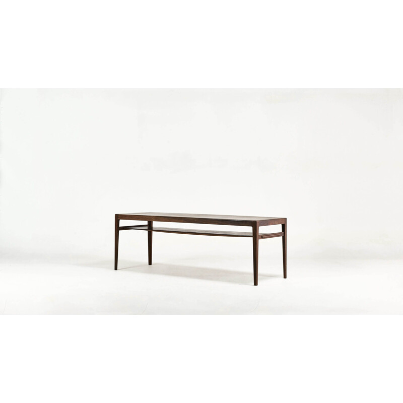 Vintage rosewood coffee table Ludvig Pontoppidan Denmark 1960