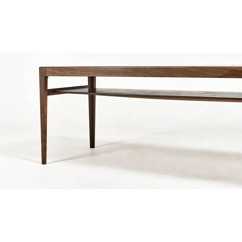 Vintage rosewood coffee table Ludvig Pontoppidan Denmark 1960