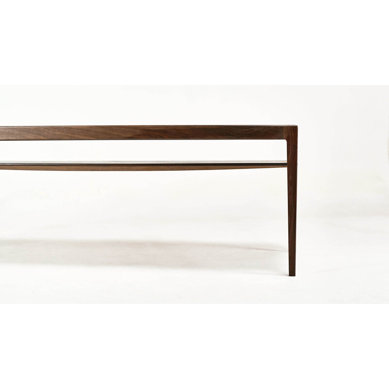 Vintage rosewood coffee table Ludvig Pontoppidan Denmark 1960