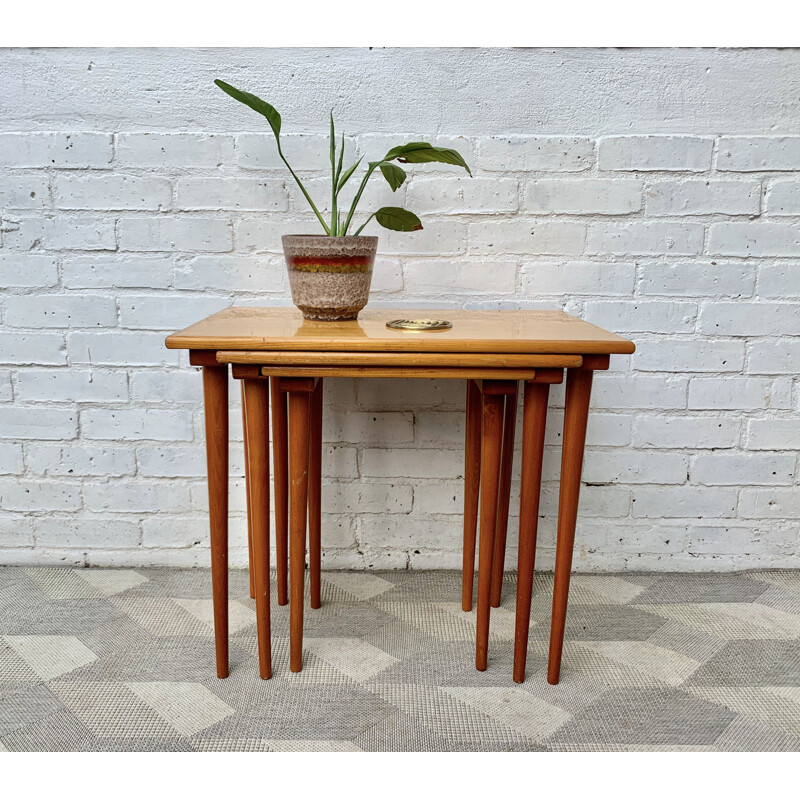 Vintage Nested Wooden Tables