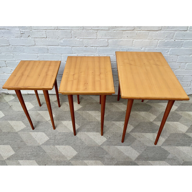 Vintage Nested Wooden Tables