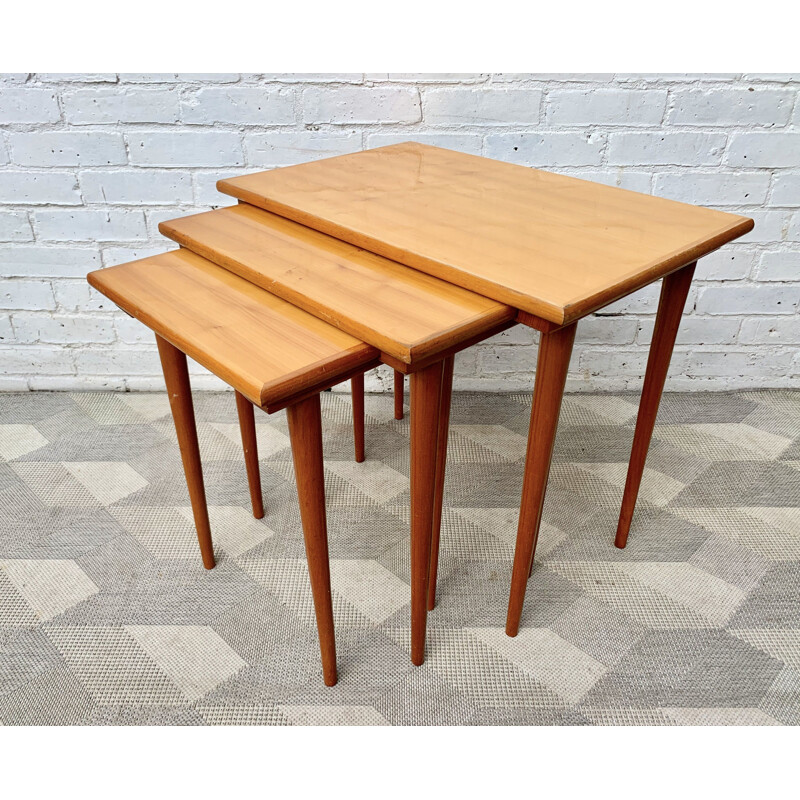 Vintage Nested Wooden Tables