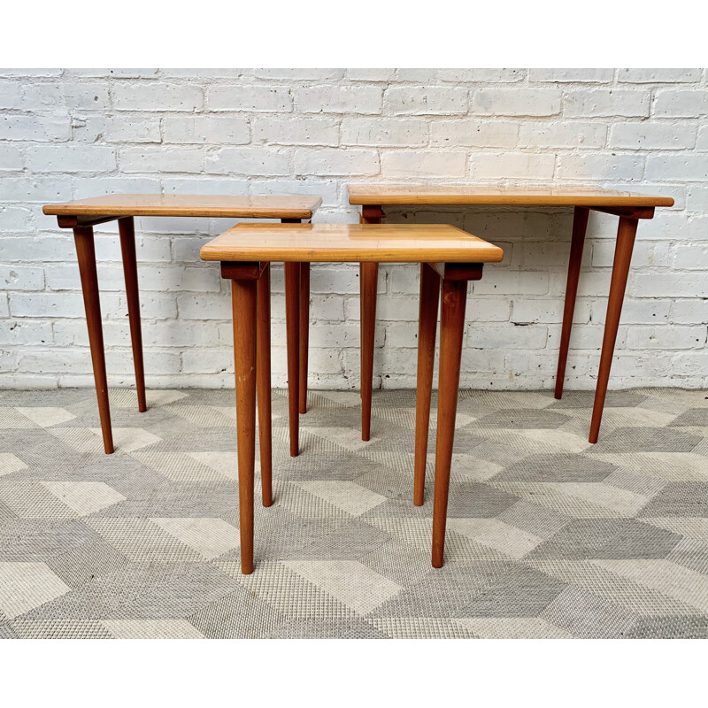 Vintage Nested Wooden Tables