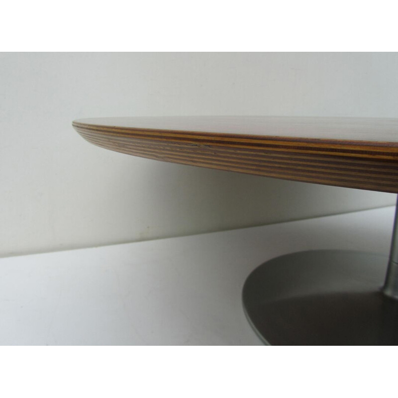 Table basse Artifort en palissandre et acier, Pierre PAULIN - 1960