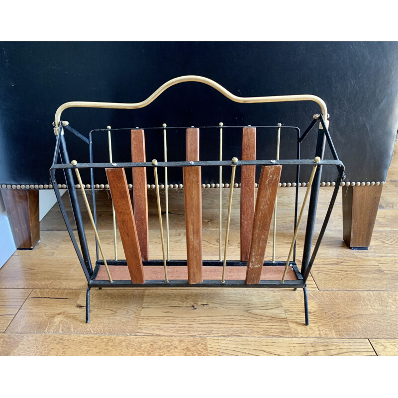 Vintage Folding Magazine Rack Italian