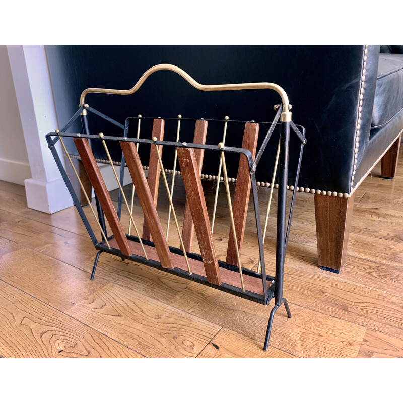 Vintage Folding Magazine Rack Italian