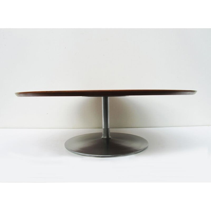 Table basse Artifort en palissandre et acier, Pierre PAULIN - 1960