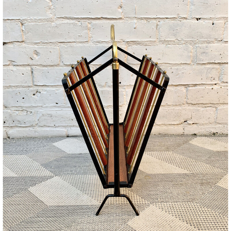 Vintage Folding Magazine Rack Italian