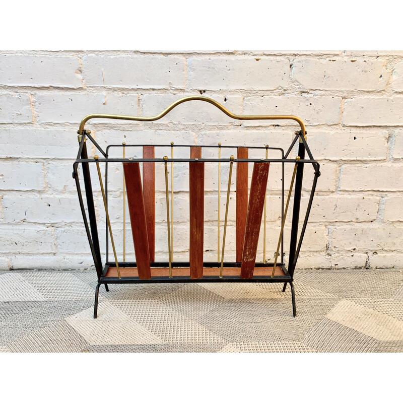 Vintage Folding Magazine Rack Italian