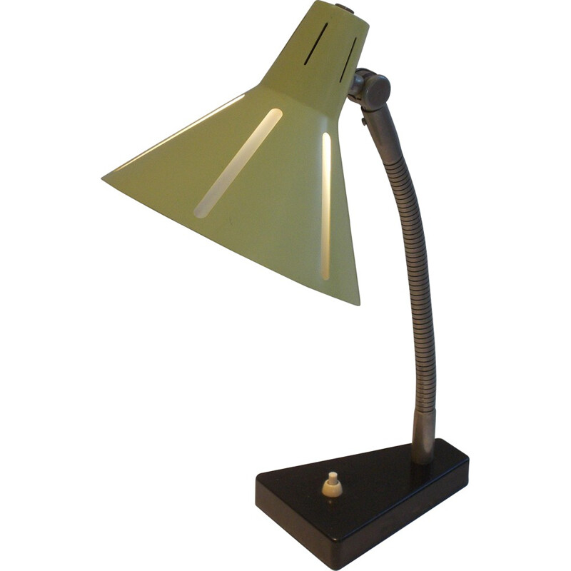 Lampada da tavolo vintage Hala "Sunseries" in alluminio di H. Busquet, 1950