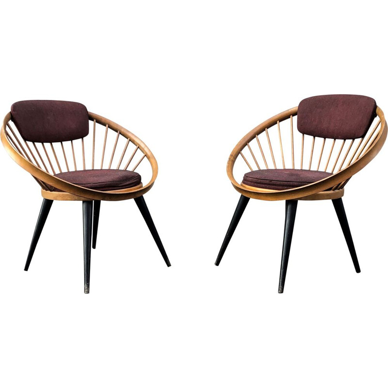 Set of 2 Lounge Chairs by Yngve Ekström for Swedese, 1960