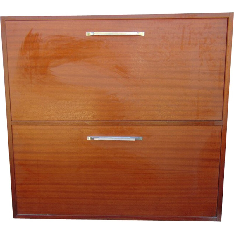 2 drawers office furniture in wood - 1970s 