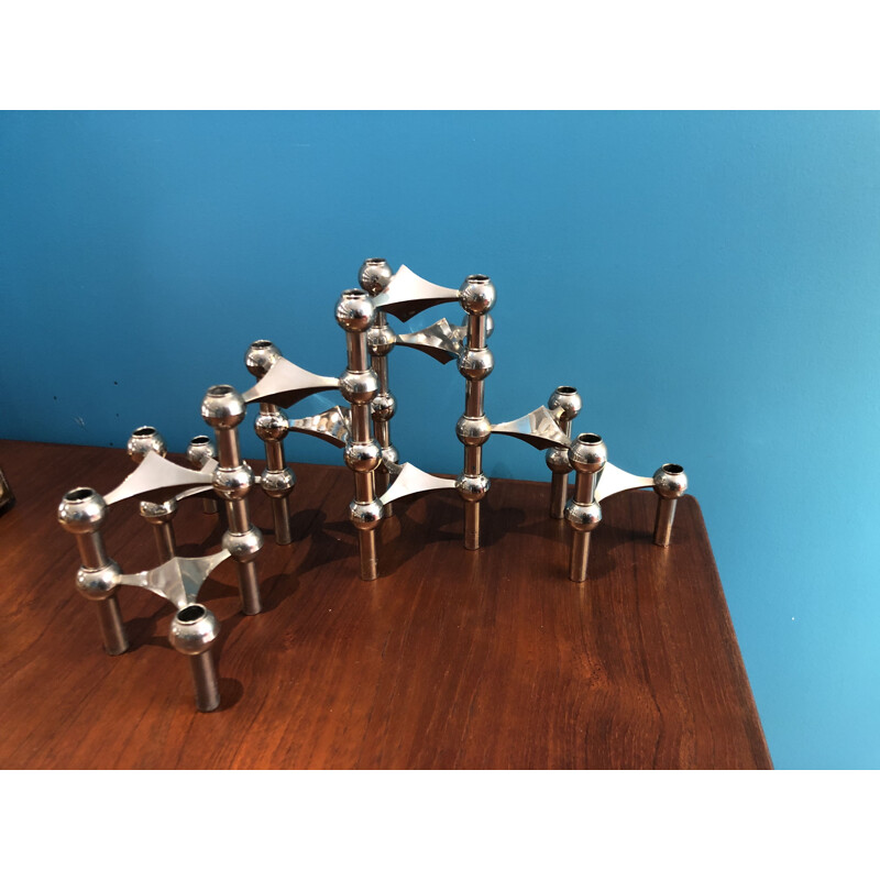 Set of 10 vintage Nagel candleholders