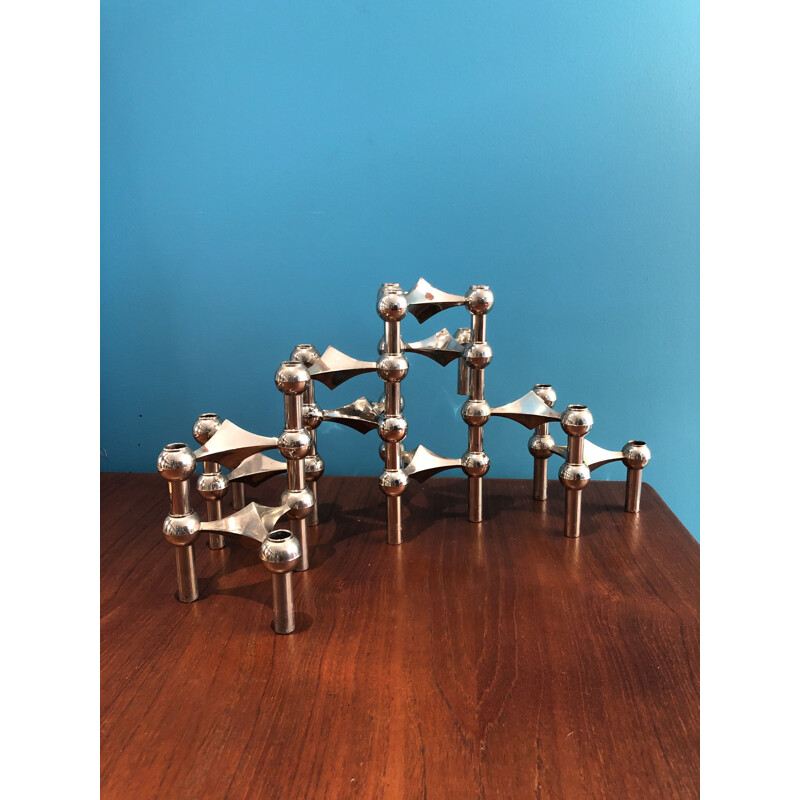 Set of 10 vintage Nagel candleholders