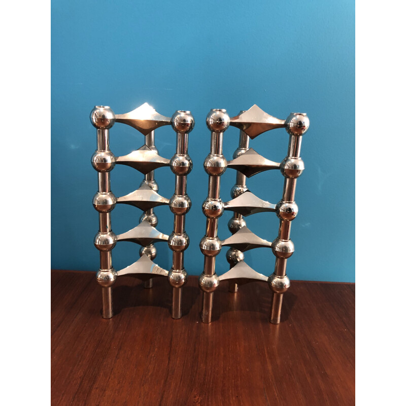 Set of 10 vintage Nagel candleholders