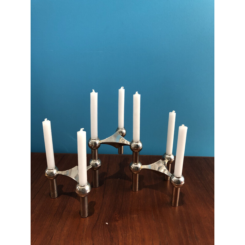 Set of 10 vintage Nagel candleholders