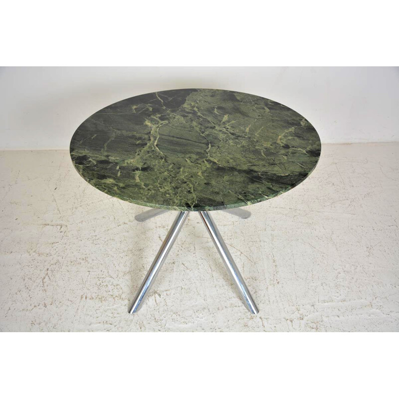 Vintage table in green Rajasthan marble 1970