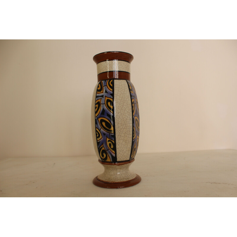 AMC Vintage Crackle Ceramic Vase