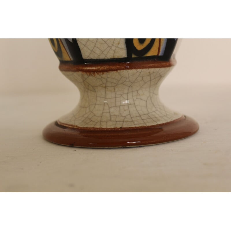 Vase vintage en céramique craquelée AMC