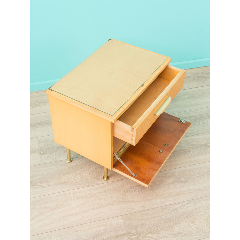 Vintage solid wood bedside table, 1960