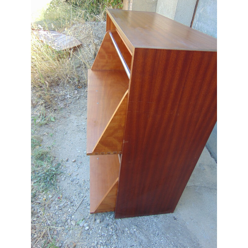 Meuble de bureau 2 tiroirs en bois - 1970