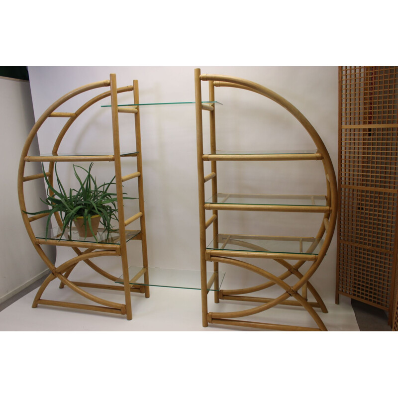 Vintage Bamboo Room divider or plant rack 1980s