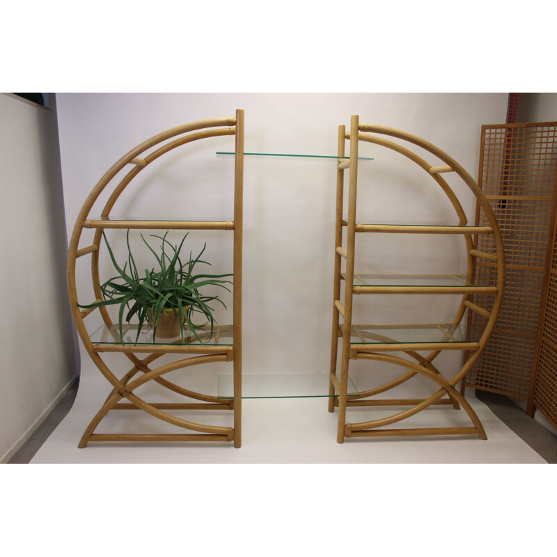 Vintage Bamboo Room divider or plant rack 1980s