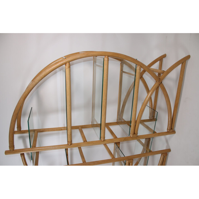 Vintage Bamboo Room divider or plant rack 1980s