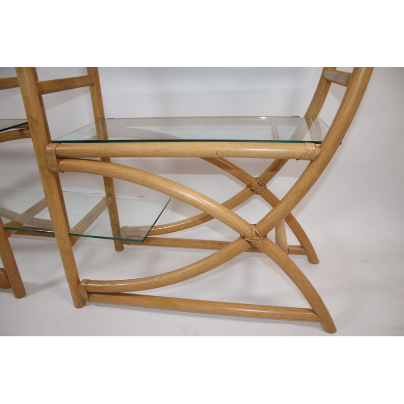 Vintage Bamboo Room divider or plant rack 1980s