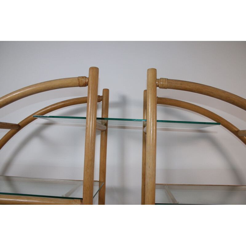 Vintage Bamboo Room divider or plant rack 1980s