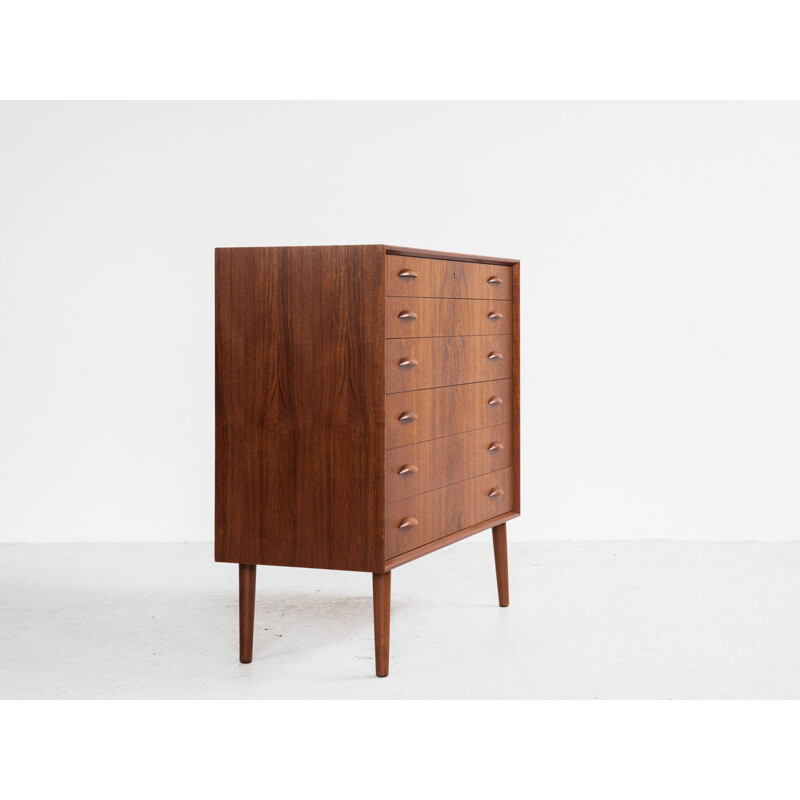 Midcentury  chest of 6 drawers by Johannes Sorth for Nexø Danish1960s