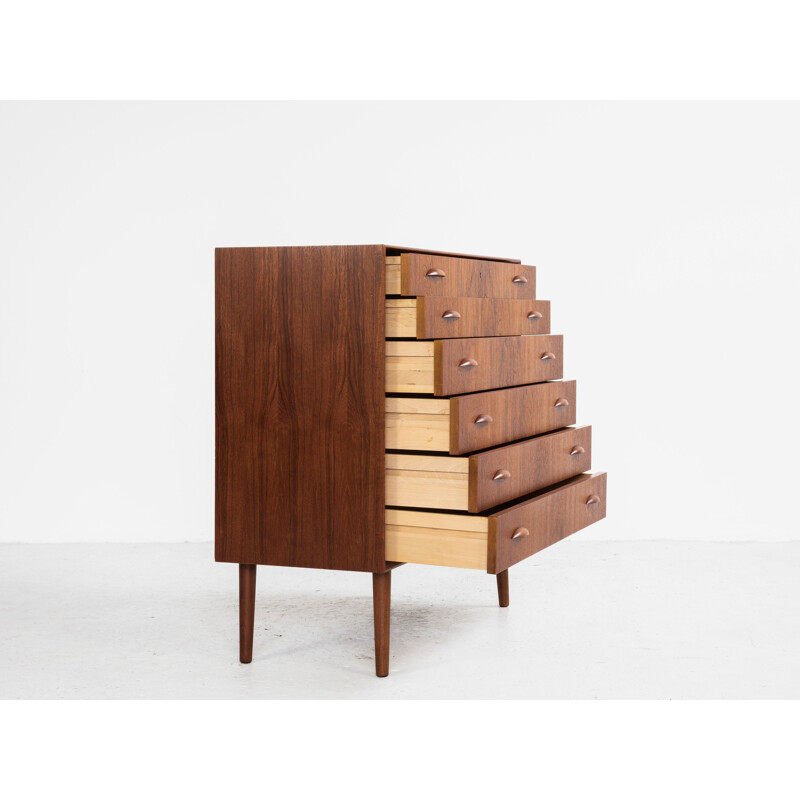 Midcentury  chest of 6 drawers by Johannes Sorth for Nexø Danish1960s