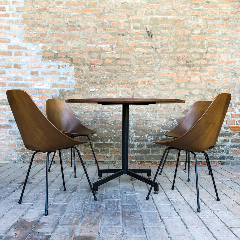 Conjunto de jantar Medea vintage teak decorado por Vittorio Nobili para Fratelli Tagliabue, 1956