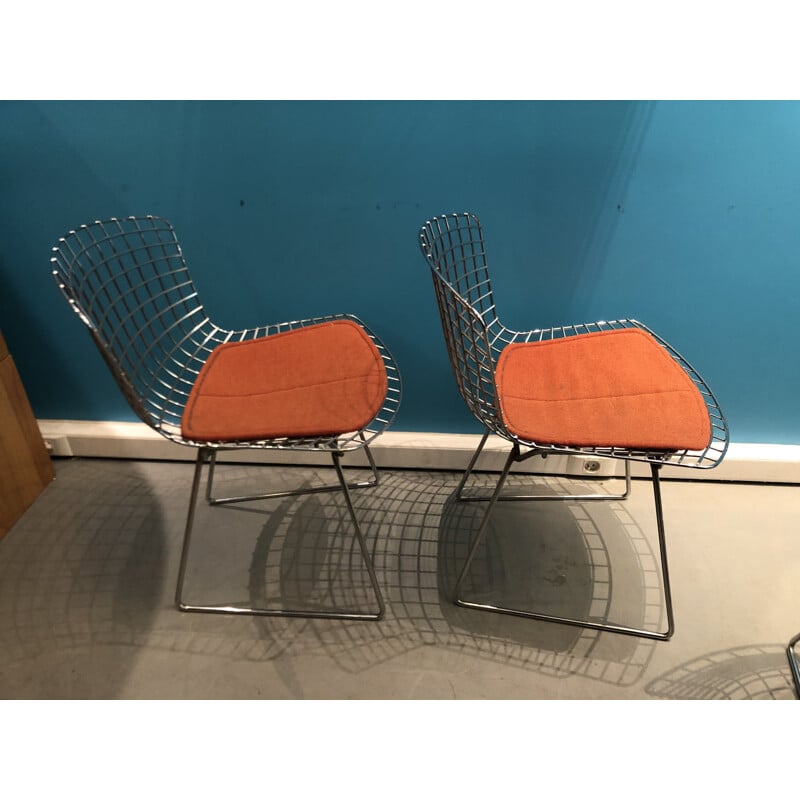 Lot of 4 vintage side chairs by Harry Bertoia for Knoll