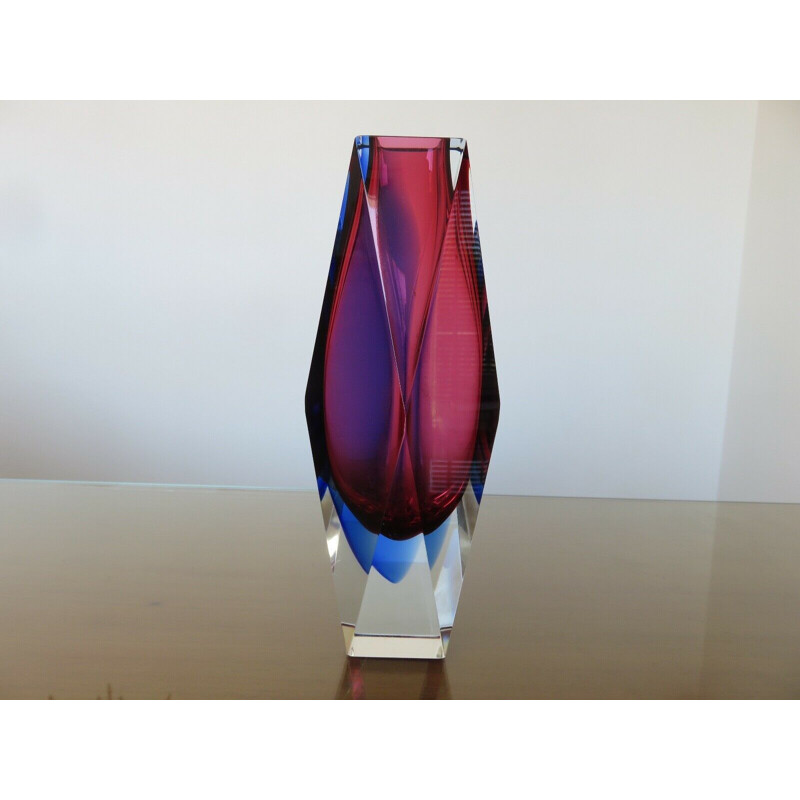 Vintage vase sommerso murano Luigi Mandruzzato 1960