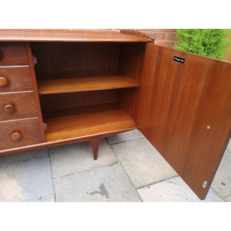 Midcentury Solid Teak and Afromosia Sideboard by John Herbert for A Younger Ltd