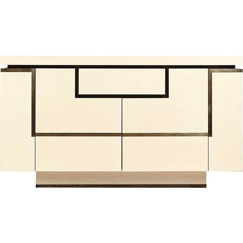 Vintage lacquered sideboard Jean-Claude Mahey for Roche Bobois 1970