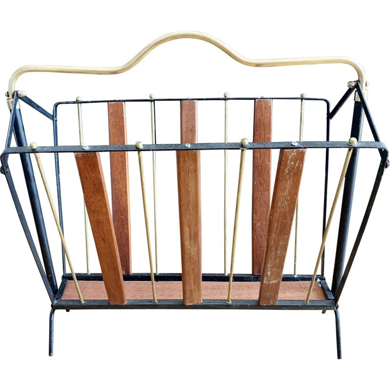 Vintage Folding Magazine Rack Italian