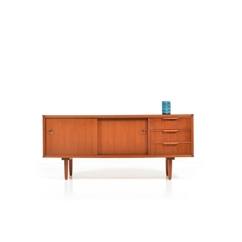 Mid-century rectangular sideboard in teak - 1970s