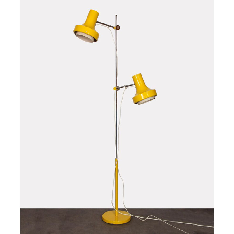Vintage yellow floor lamp by Josef Hurka for Napako, 1970