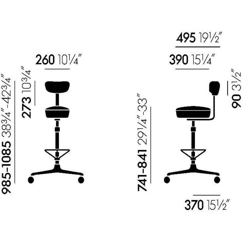 Vitra "Nelson Perch" stool, George NELSON - 2004