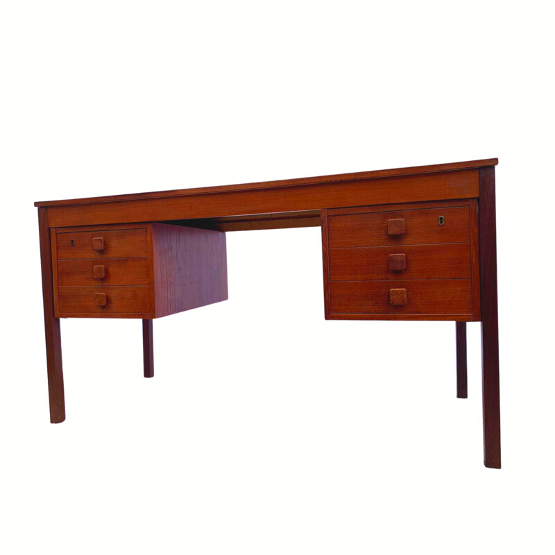 Mid Century Desk in teak by Domino Mobler Danish 1960s