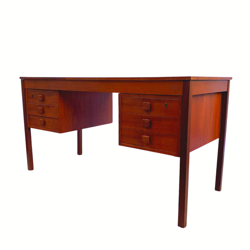 Mid Century Desk in teak by Domino Mobler Danish 1960s