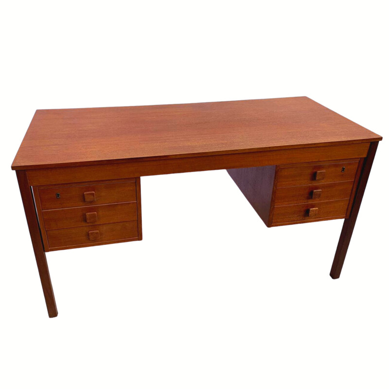 Mid Century Desk in teak by Domino Mobler Danish 1960s