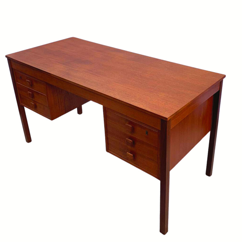 Mid Century Desk in teak by Domino Mobler Danish 1960s